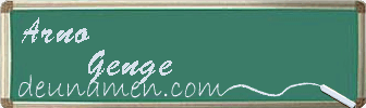 Arno Genge Visitenkarte